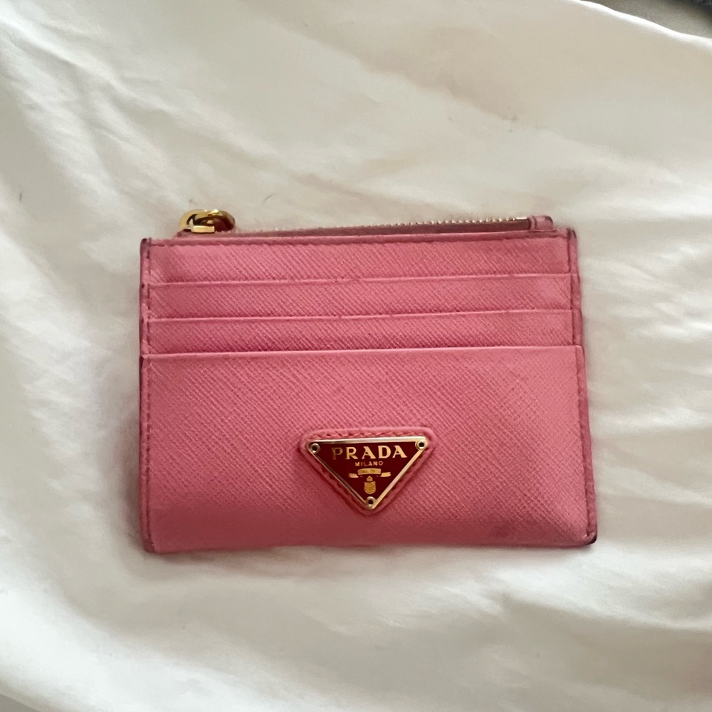 Authentic vintage rare Prada Pink Card Holder